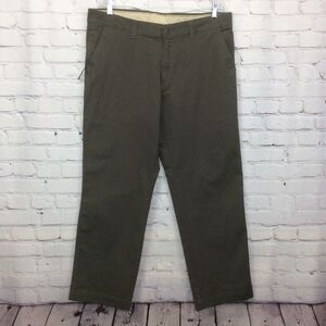 Columbia Pants Men's Size 36x30 Olive Green Regular Fit Cotton Blend Zip Pocket